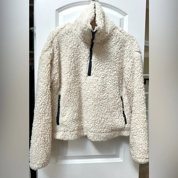 Thread & Supply 1/4 Zip Faux Sherpa Pullover - Picture 3 of 5
